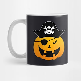 Pirate Pumpkin Jack O Lantern Halloween Funny Mug